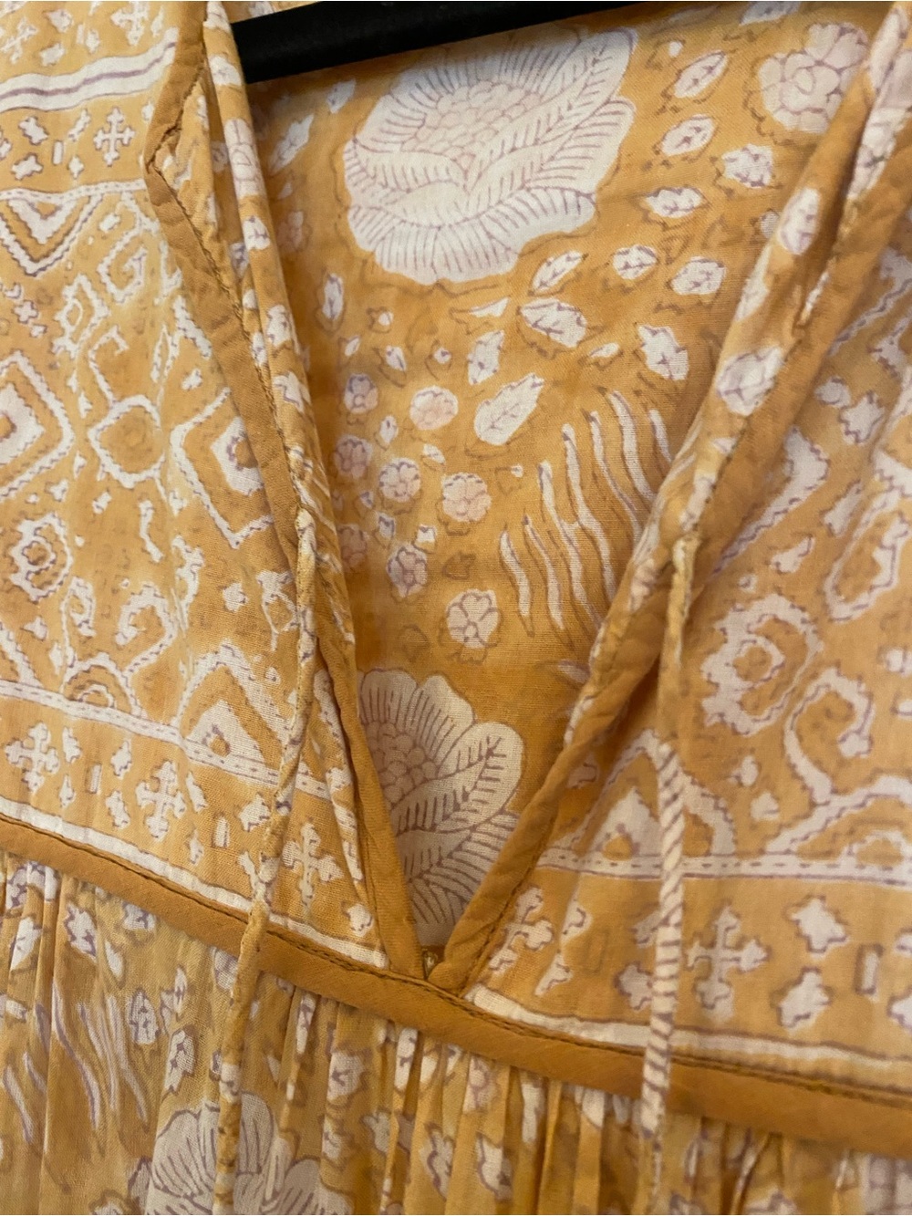 Matta Mustard and White Printed Maxi Dress - Picture 5 of 5